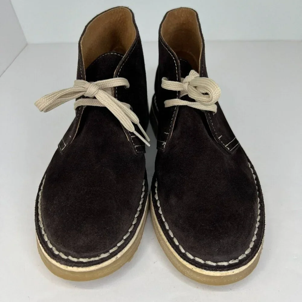 CI Factory Mens 1100 Brown Faux Suede Rubber Lace Up Size 40 Desert Boot